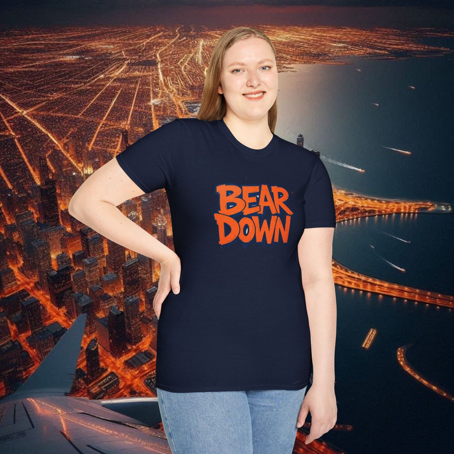 Bear Down Unisex Graphic T-Shirt - Bear Down Design, Casual Wear, Streetwear, Gift for Football Fans, Trendy Everyday Tee