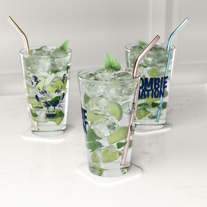 Zombie Nation Pint Glass | 16oz Drinking Glass | Unique Gift for Beer Lovers, Housewarming, Home Bar