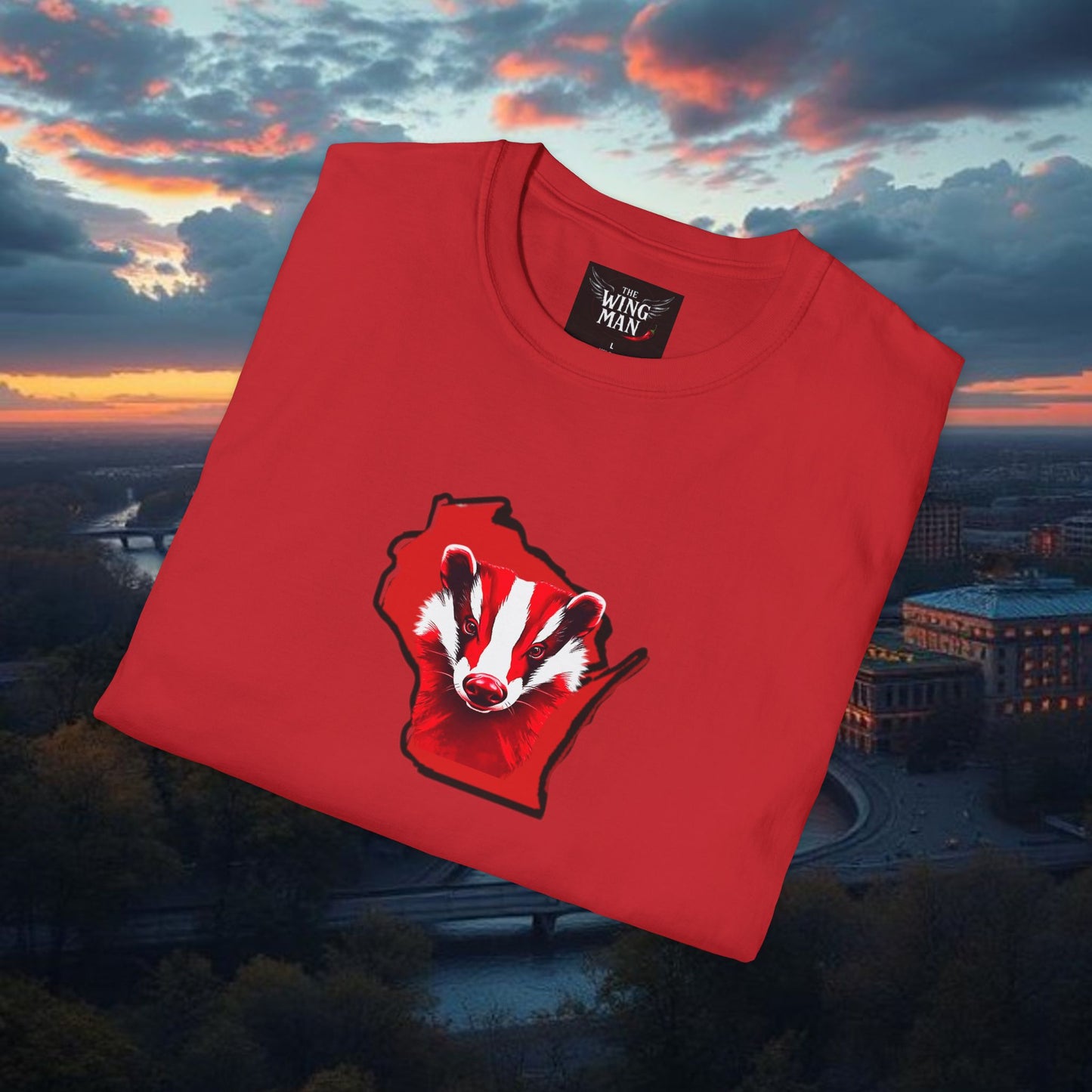 Wisconsin Softstyle T-Shirt, Unisex Tee, College Apparel, Game Day Shirt, Casual Wear, Gift for Fans