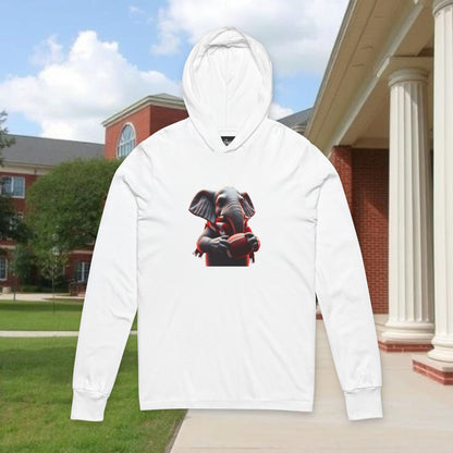 Unisex Hooded Long Sleeve Tee, Casual Wear, Tailgates and Gameday, Cozy Outerwear, Unique Gift for Him, Her & Kids