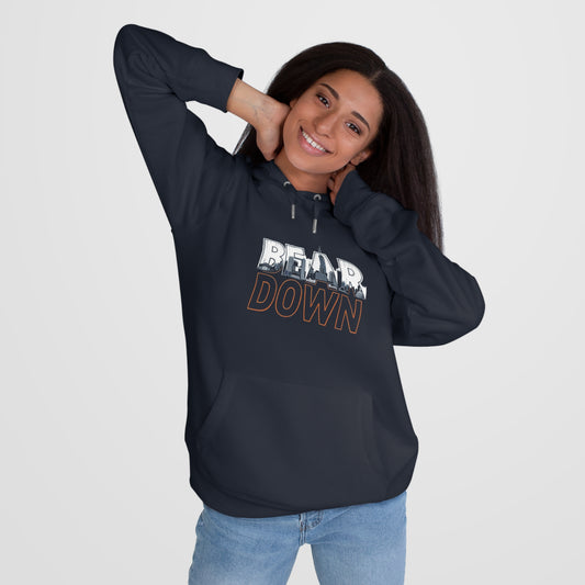 Bear Down King Hooded Sweatshirt | Stylish Bear Down Pullover for Game Days, Gifts, Casual Wear, Outdoor Adventures, Sports Events