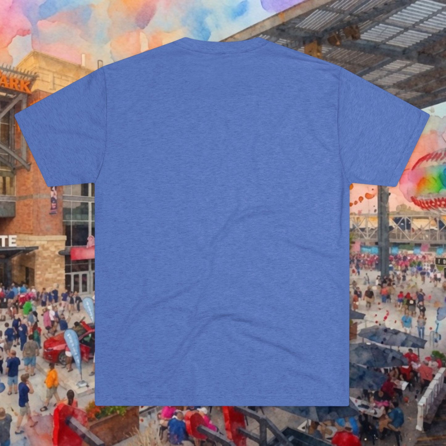Atlanta Script Tee — Red Diagonal City Name T-Shirt, Tri-Blend Super Soft Style T-Shirt, Perfect for Gameday or a Night Out