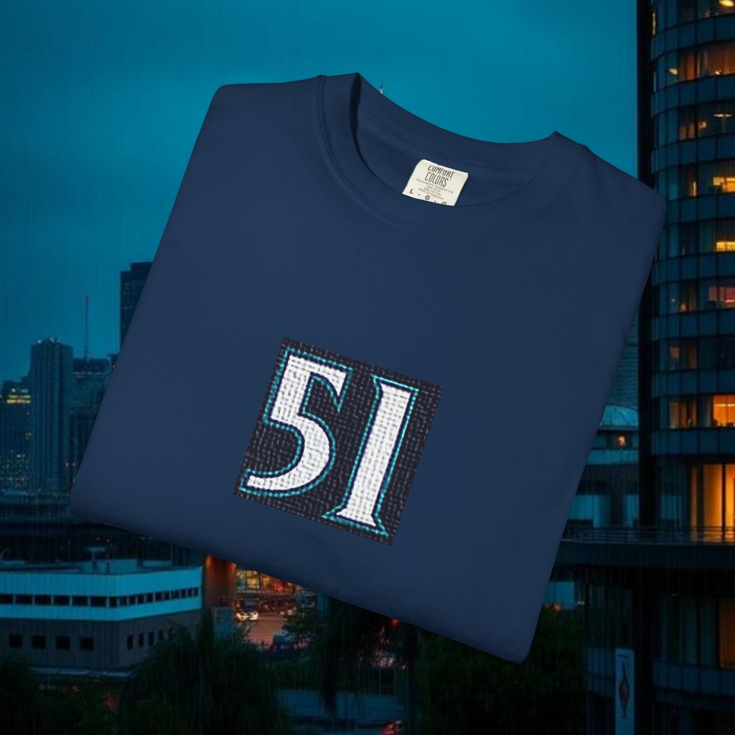 Legends #51 Retro Unisex Garment-Dyed T-shirt with Minimalist 51 Design, Casual Wear, Seattle Fans, Birthday, Everyday Comfort
