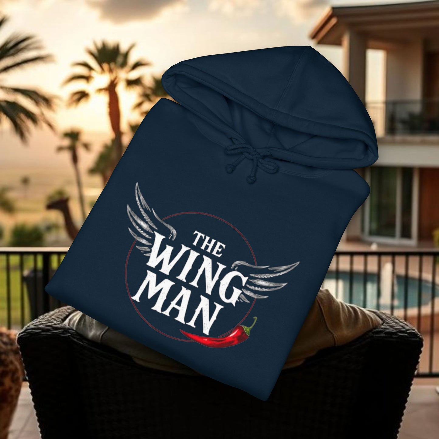 Wingman Hoodie — 'The Wing Man' Graphic Pullover for Friends & Groomsmen
