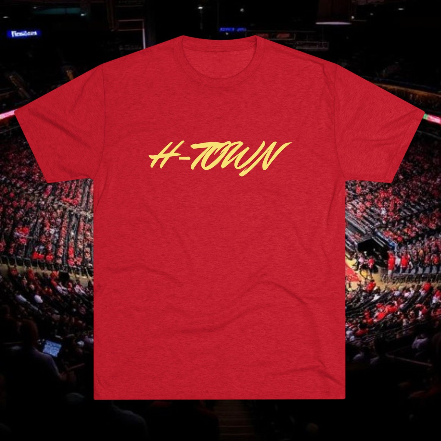 H-Town Script Tee — Houston Pride Basketball Fan Shirt