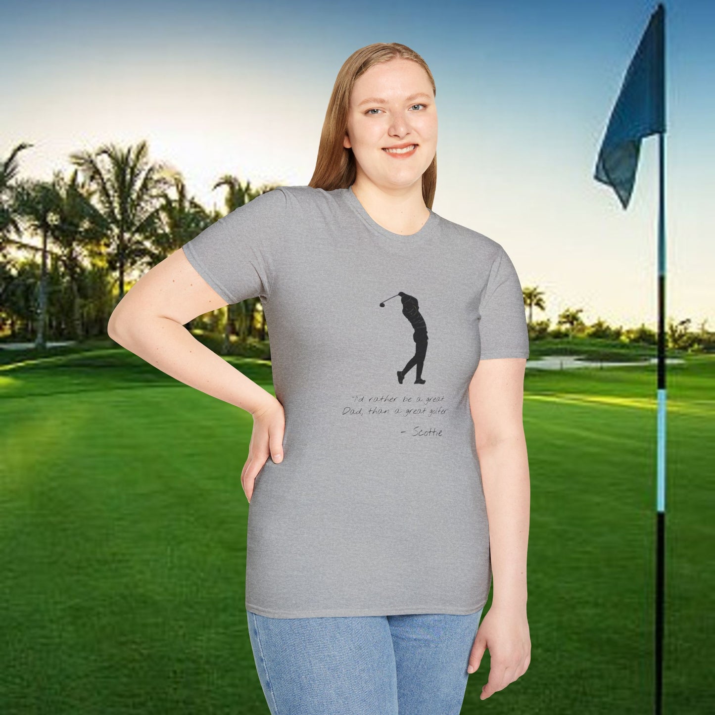 Golf-Inspired Unisex T-Shirt, Perfect Gift for Dad, Father's Day Present, Sporty Style Tee, Casual Wear, Golf Lover Apparel