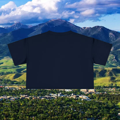 Bobcat Fan Women's Crop Tee with 'Poor Grizzlies' Design - Casual Chic, Summer Wear, Eco-Friendly Fashion