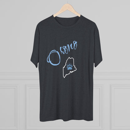 Osorno Paw Print T-Shirt – Minimal Script Graphic Tee for Sports Fans and Students