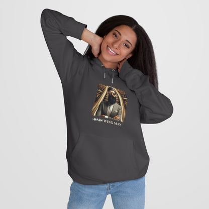 Wing Man Hooded Sweatshirt - Cozy Graphic Hoodie for King Vibe Lovers, Perfect for Casual Wear, Gifts, and Celebrations