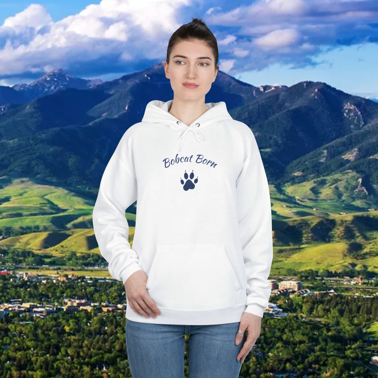 Bobcat Born Eco-Friendly Hoodie - Unisex, Casual Layer, Perfect for Students, Wildlife Lovers, College Spirit Wear, Gift Idea
