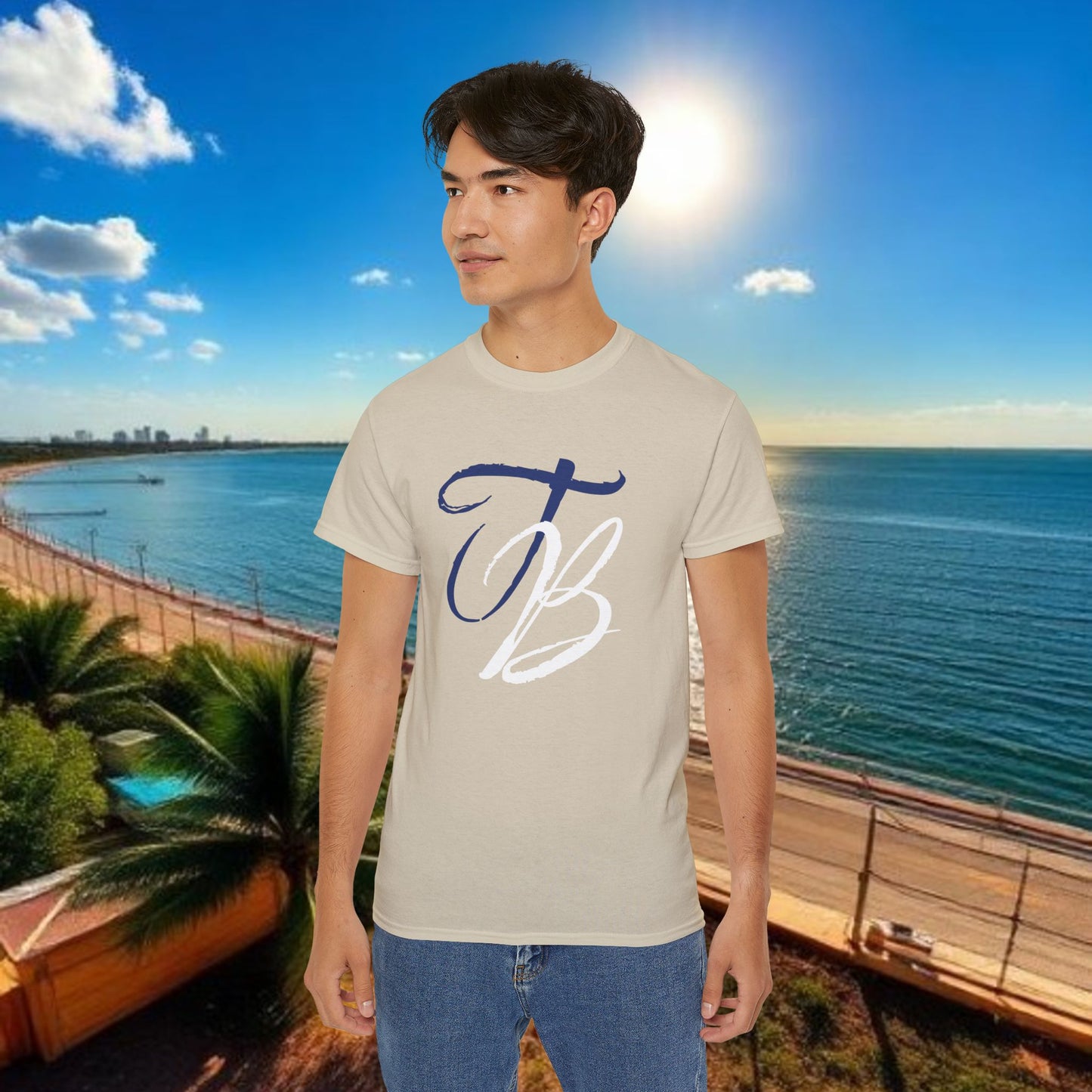 TB Monogram Tee — 813 Tampa Area Short-Sleeve T-Shirt