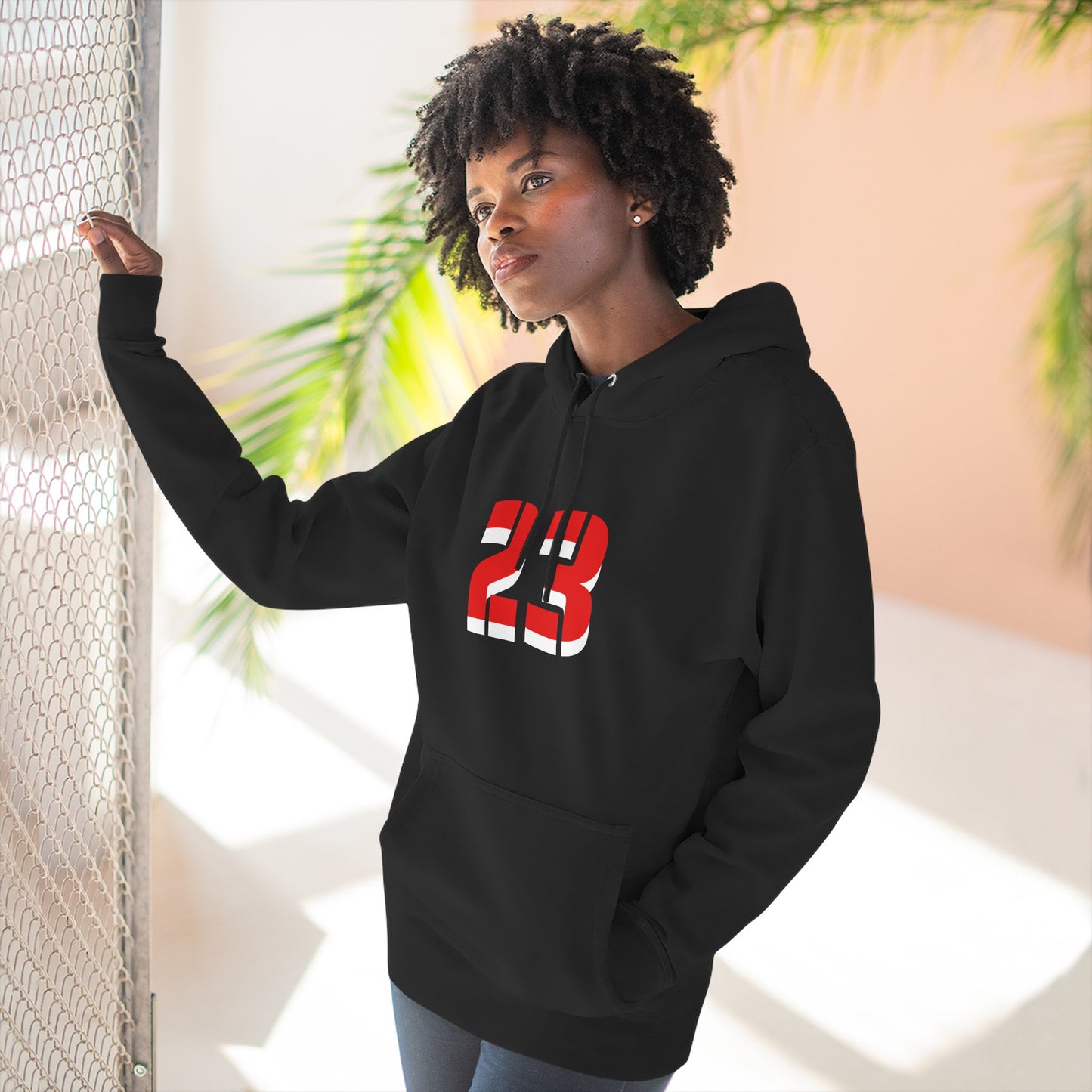 23 Fleece Hoodie, Stylish Sportswear for Game Day, Unisex Sweatshirt, Athletic Fashion, Cozy Hoodie, Perfect for Fans