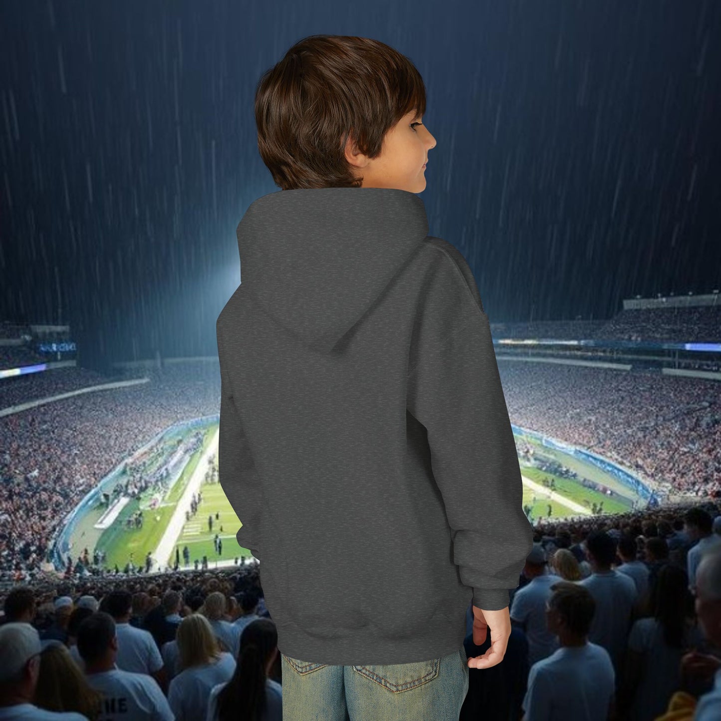 Youth Spirit Hooded Sweatshirt, Trendy Hoodie for Kids, Sportswear, Outdoor Activities, Game Day Apparel