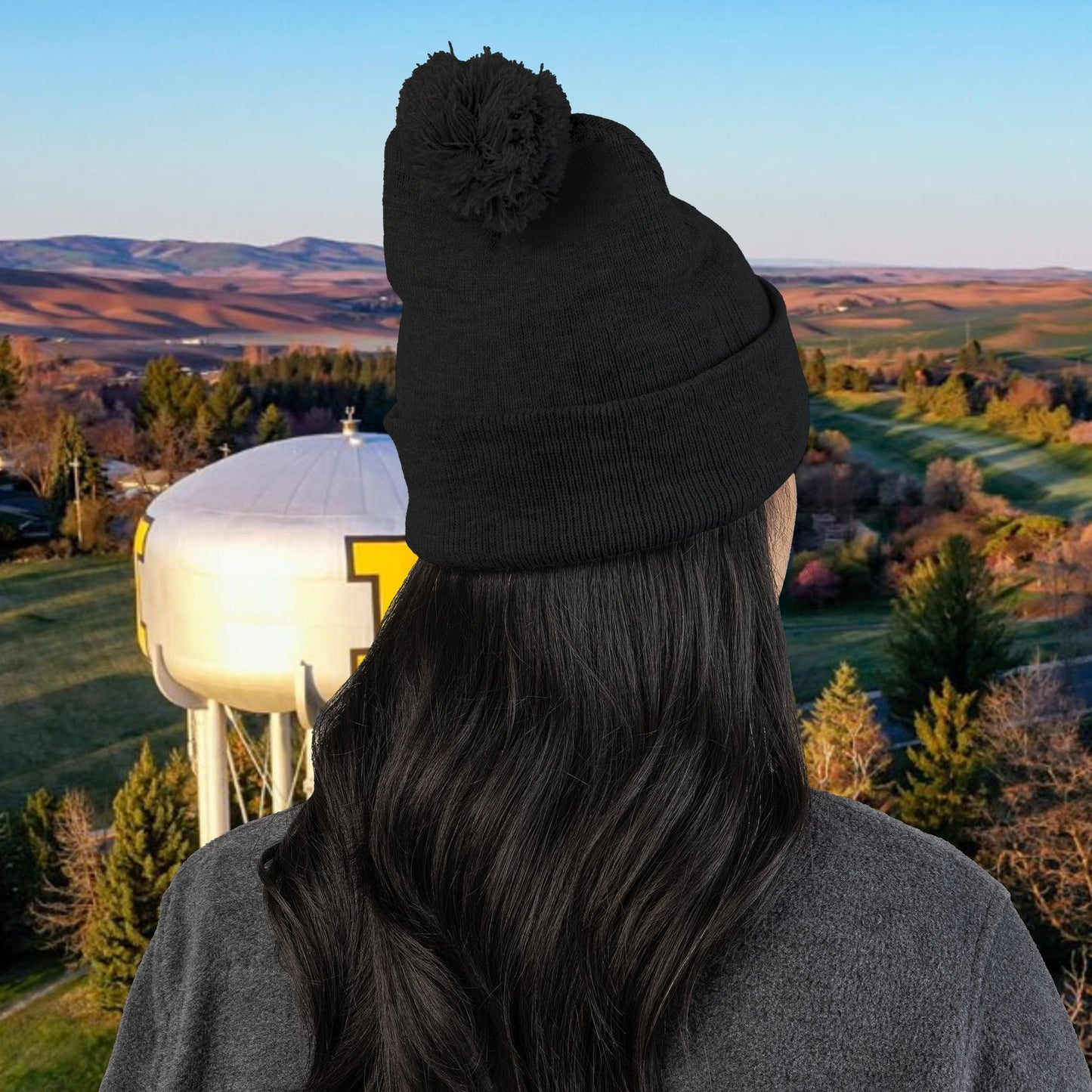 Idaho Pom-Pom Knit Cap (Embroidery), Winter Beanie Hat, Team Spirit Apparel, College Football Fan Gift, Accessories