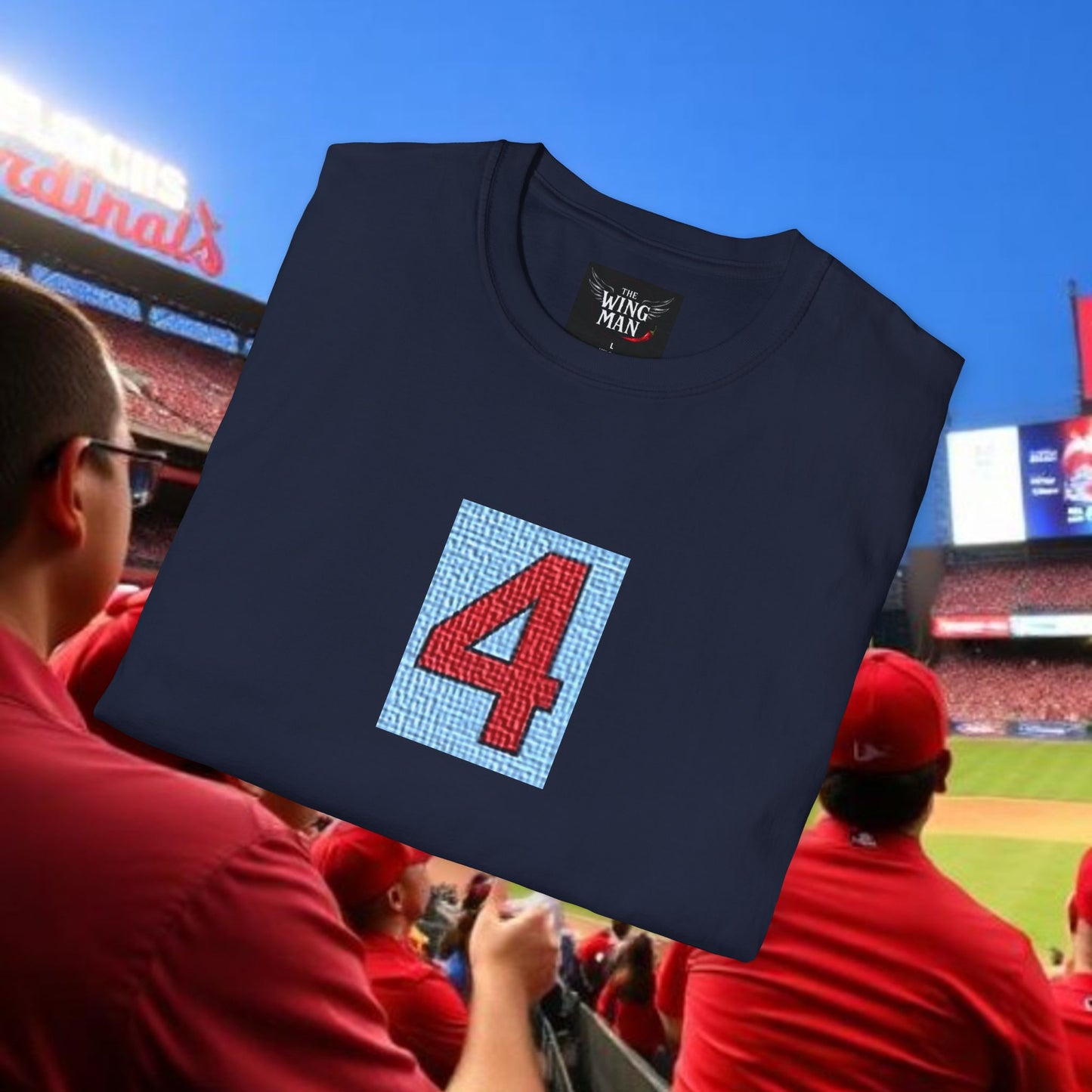 Legends Number 4 Unisex Softstyle T-Shirt, Casual Tee, Gift for Baseball Fans, Birthday Present, Everyday Wear, Unique Style