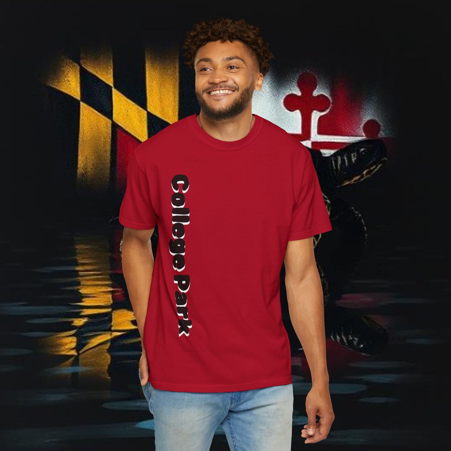 College Park Garment-Dyed T-Shirt: Perfect for Fans, College Spirit, Casual Wear, Gifts, and Events