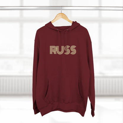 Russ Fleece Hoodie with RUSS Design, Perfect for Relaxation, Gifts, and Casual Outings, Urban Fashion, Rapper Hoodie