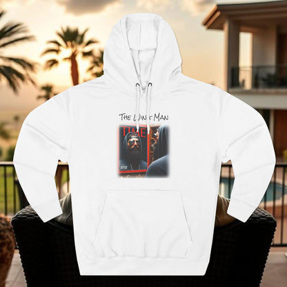 Wing Man "Man of the Year" Three-Panel Fleece Hoodie - Cozy Graphic Pullover, Gift for Him/Her, Casual Layering, Nostalgic Apparel, Unisex