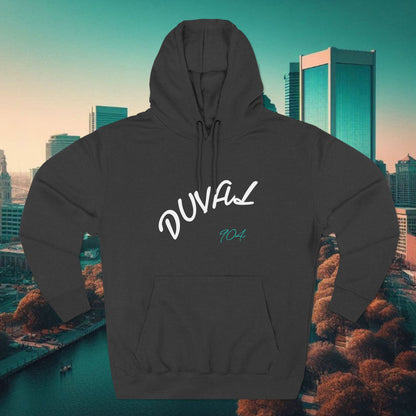 Duval Script Hoodie — Jacksonville City Name Pullover, 904 Area Code, Perfect for Gameday or a Concert