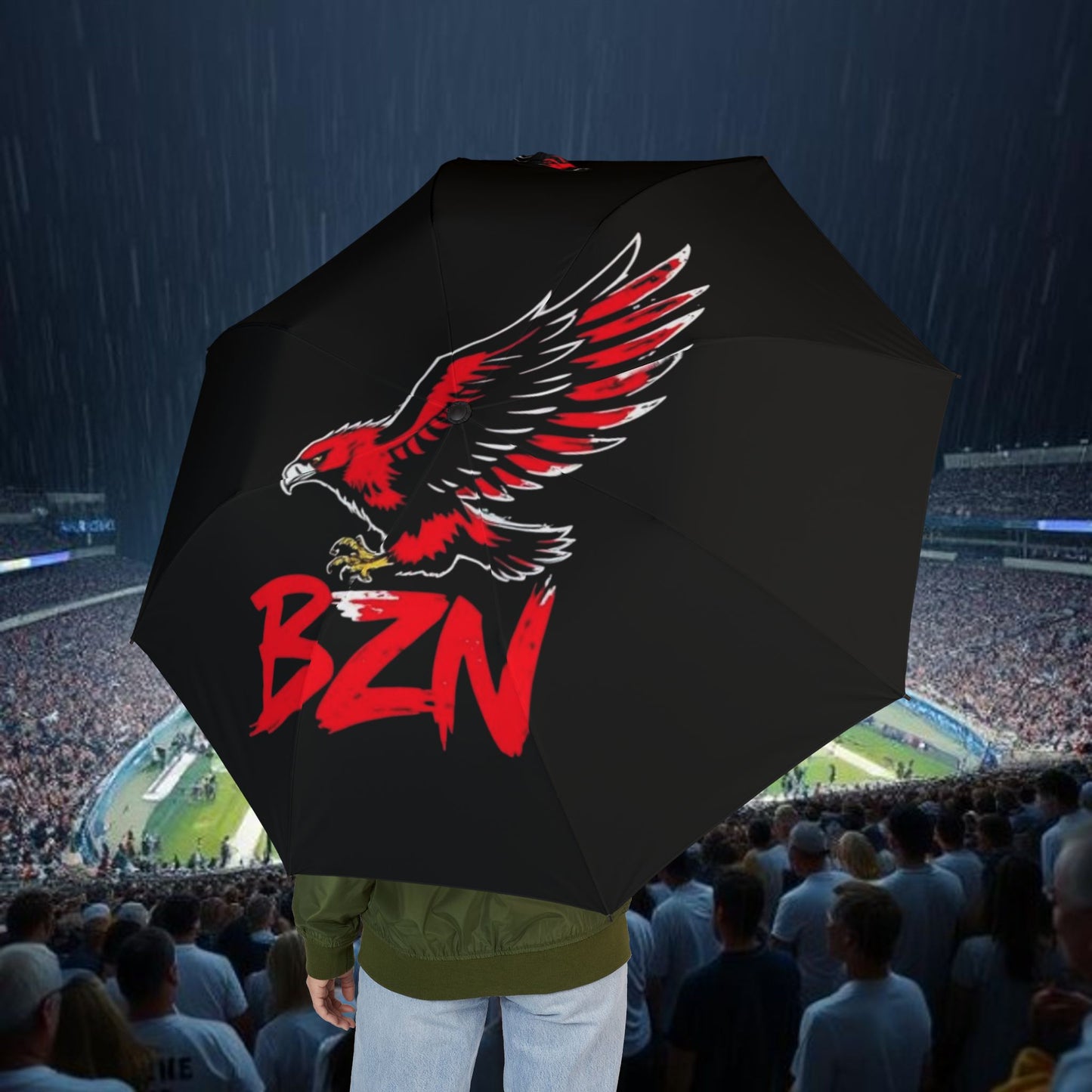 Hawk Sports Umbrella - Rainy Day Essential, Foldable Umbrella, Gifts for Bozeman Sports Fans, Team Spirit Gear, Outdoor Events