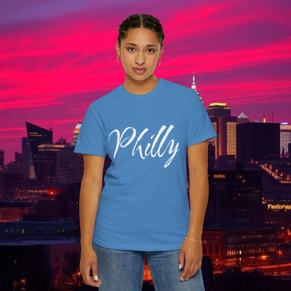Philly Script T-Shirt — Handwritten City Pride Tee, Ultra Soft and Comfortable T-Shirt for any gameday.