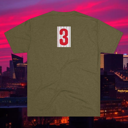 Baseball Stars Batter Silhouette Tee — Back Number '3' Player Shirt