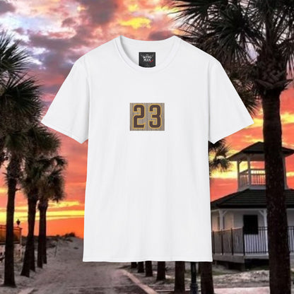 Baseball Stars Unisex Softstyle T-Shirt with Retro 23 Design, Casual Wear, Gift for Sports Lovers, Baseball Fans