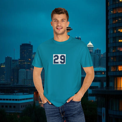 Big Dumper Unisex Garment-Dyed T-Shirt with Bold Number 29, Casual Tee, Gift for Sports Fans, Summer Fashion, Everyday Wear
