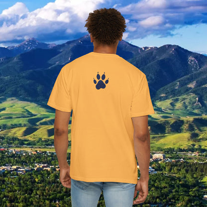 Stylish Unisex T-Shirt with Bold 41 Graphic and Paw Print, Perfect for Gameday and Tailgates.