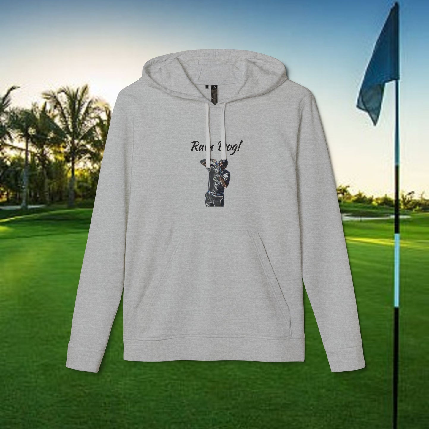 Unisex Fleece Hoodie with 'Rain Dog!' Design | Cozy Sweatshirt for Golf Lovers, Casual Layer, Gift Idea, Everyday Wear