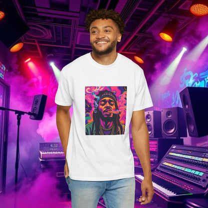 Vibrant Unisex Graphic Tee, Funky Smoke Art Shirt, Casual Streetwear, Gift for Music Lovers, Trendy Summer Top, Unique Festival Wear