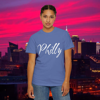Philly Script T-Shirt — Handwritten City Pride Tee, Ultra Soft and Comfortable T-Shirt for any gameday.