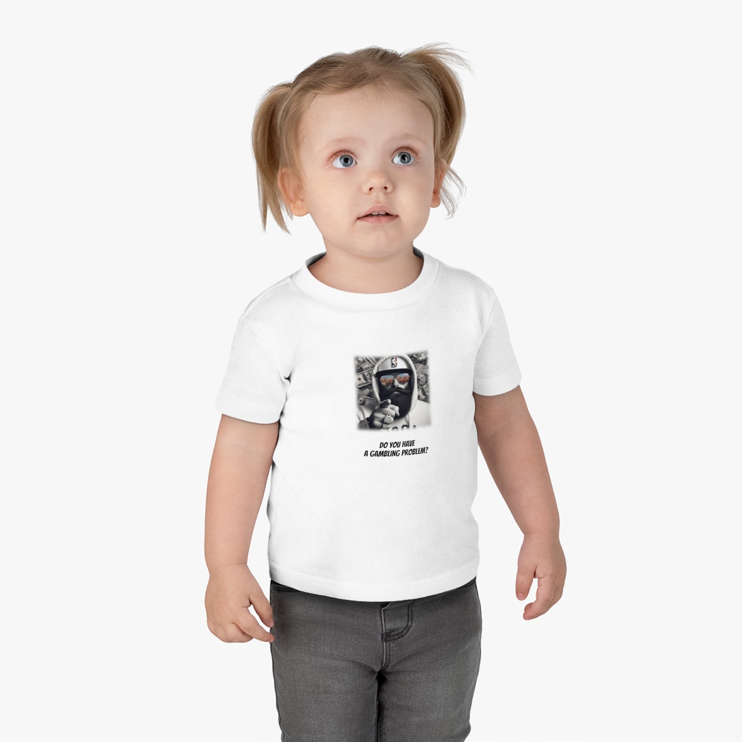 Wing Man "Gambling Problem" Tee, Funny Kids Shirt, Infant Cotton T-Shirt, Unique Childrens Outfit, Gambling Baby Clothes, Gambling Shirt