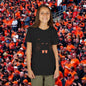 Youth Tee — Kids Black Shirt with Orange Whisker & Teeth Graphic, Perfect for Gameday