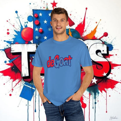 deGOAT Graphic Tee, Baseball Game Shirt, BBQ T-Shirt, Casual Style Unisex Top, Unique Design Garment-Dyed Tee