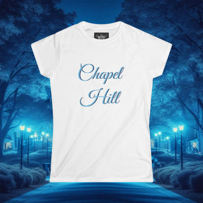 Chapel Hill Women's Tee, Softstyle T-Shirt, College Spirit Wear, Casual Wear, Gift for Students