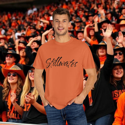 Stillwater Script T‑Shirt — Casual City Pride Tee, Soft-Style Shirt, Perfect for Gameday