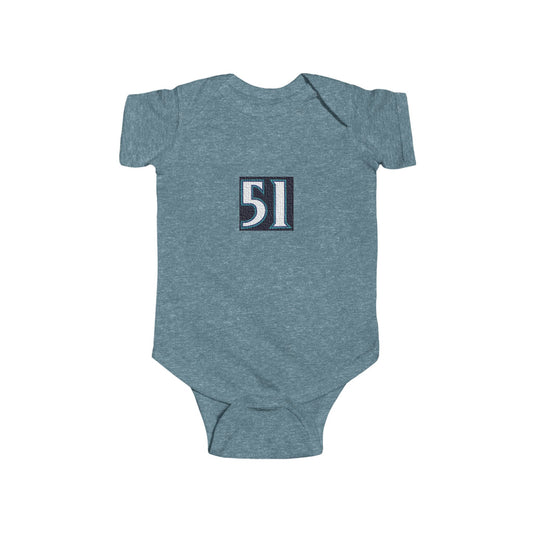 #51 Jersey Onesie, Personalized Baby Outfit, Seattle Fans Onesie, Unique Infant Gift, Baby Shower Gift