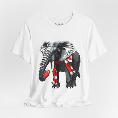 Elephant Graphic Tee — Cute Elephant Wearing Scarf T-Shirt