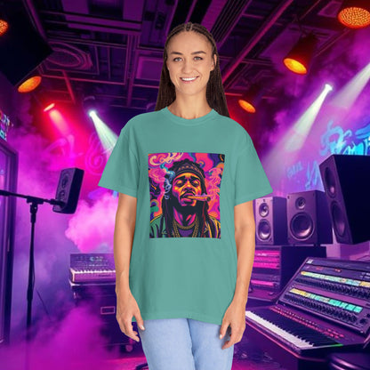 Vibrant Unisex Graphic Tee, Funky Smoke Art Shirt, Casual Streetwear, Gift for Music Lovers, Trendy Summer Top, Unique Festival Wear