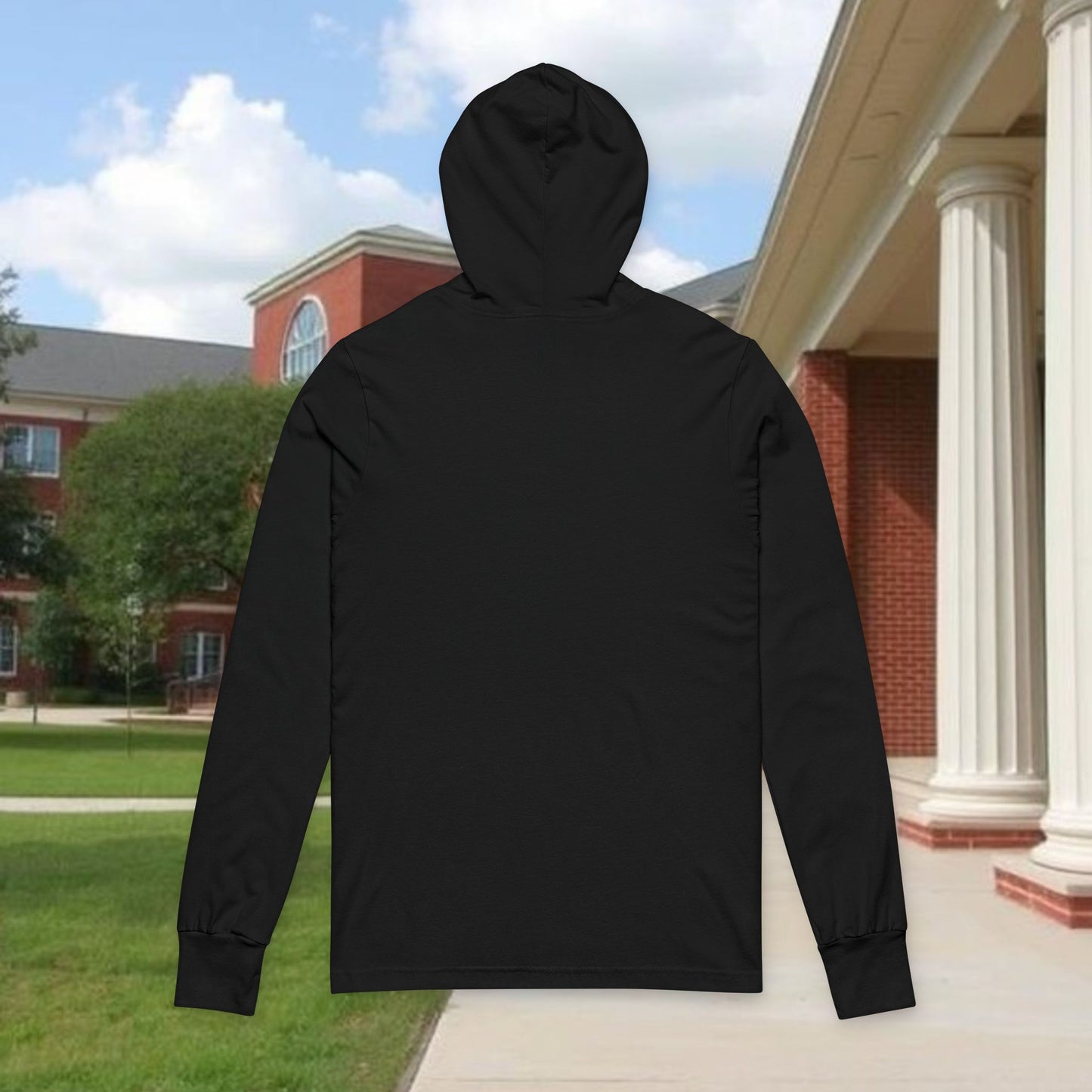 Elephant Love Unisex Hooded Long Sleeve Tee, Gift for Tailgates, Eco-Friendly Fashion, Comfortable Hoodie, Unique Graphic Tee