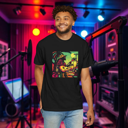 Vibrant Musician T-Shirt, Beach Vibes Shirt, Unisex Summer Tee, Perfect Gift for Music Lovers, Casual Party Wear