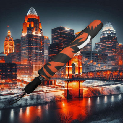 Bengal Tiger Foldable Umbrella | Unique Traveler Gift, Rain Gear, Stylish Accessories, Gameday Essentials, Cincinnati Ohio