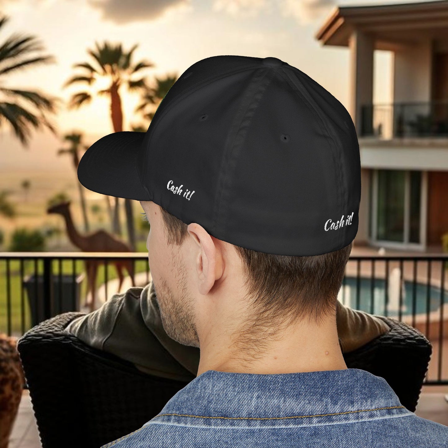 Cash it! Wing Man Designs, Closed-Back Structured Cap (Embroidery), Check Mark Hat