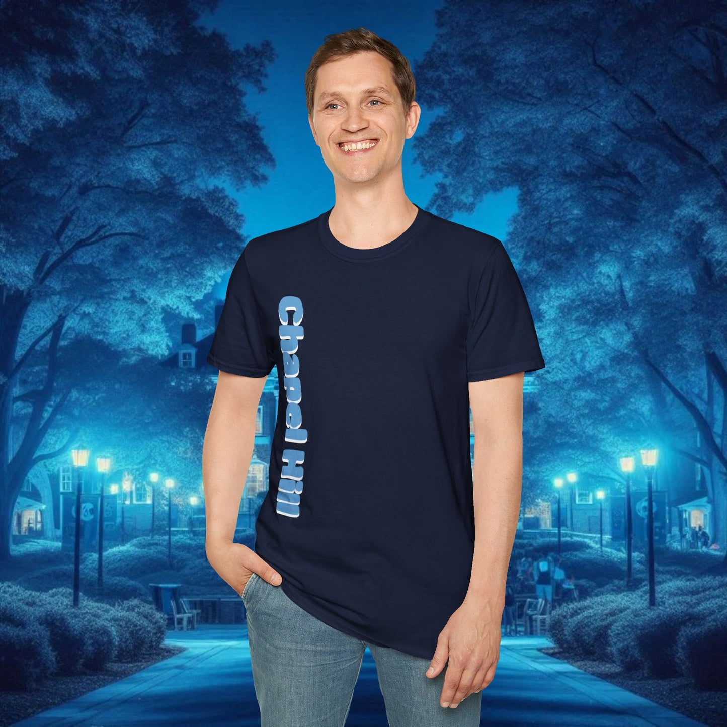 Chapel Hill 23 Unisex Softstyle T-Shirt - Casual Fan Tee, Sportswear, College Apparel, Gift for Graduates, Game Day Shirt