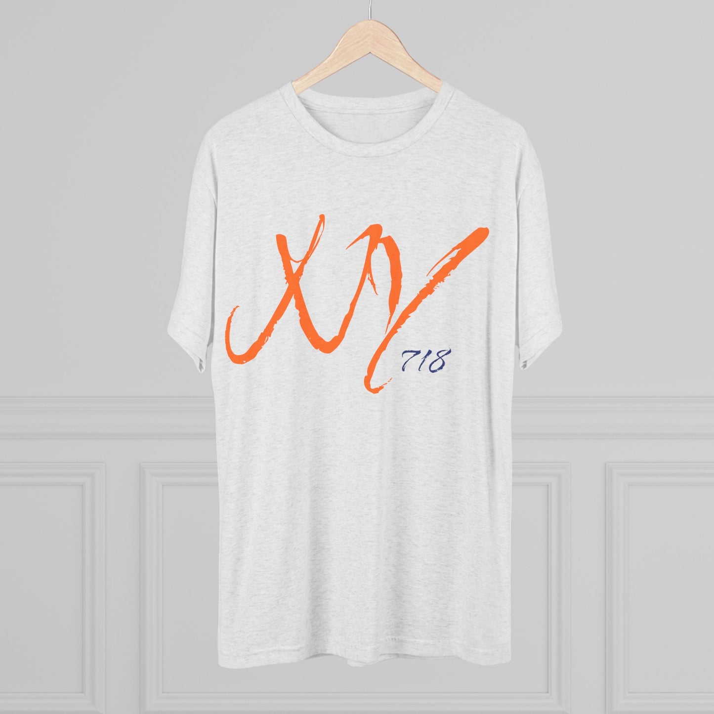 NYC Retro Graphic Tee — 'NY' Repeat & XV 718 Script City T‑Shirt
