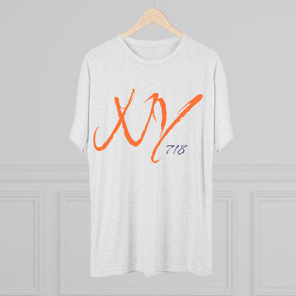 NYC Retro Graphic Tee — 'NY' Repeat & XV 718 Script City T‑Shirt