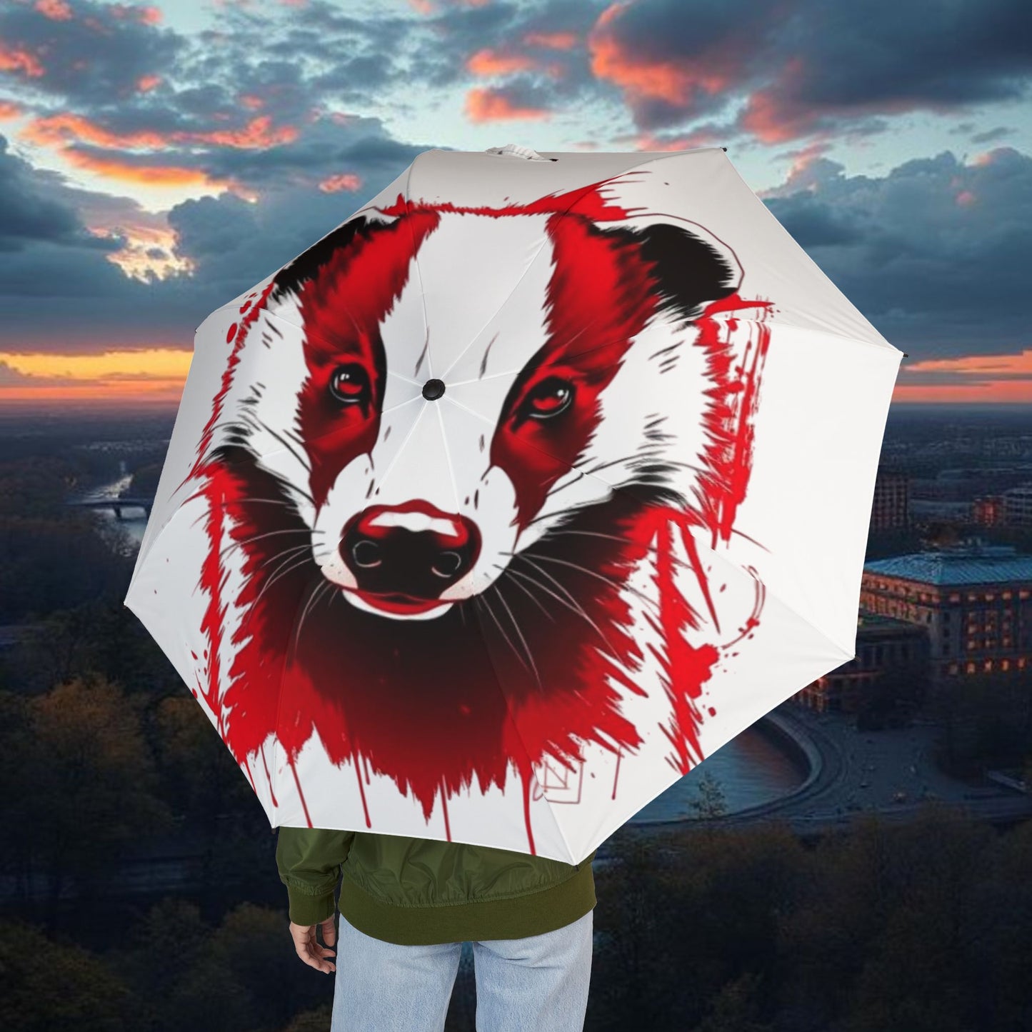 Badger Umbrella | Stylish, Durable Rain Gear for Fans | Perfect Gift for Wisconsin Fans or Sporting Events
