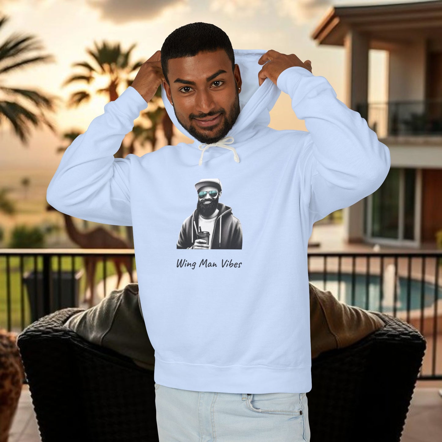 Unisex Wingman Vibes Hoodie, Casual Style Sweatshirt, Perfect Gift for Friends, Lightweight Hoodie for Everyday Wear