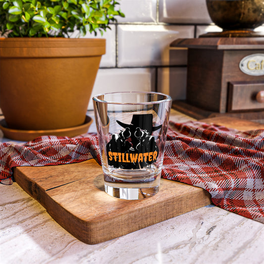 Stillwater-Themed Shot Glass, Perfect for Parties, Gifts, Collectibles, Home Bars, 21st Birthday Celebrations